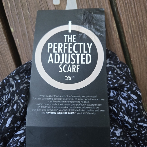 NWT- Perfectly Adjusted Scarf- Black/Orange- Screen Dyed- Wide & Long - Picture 2 of 13